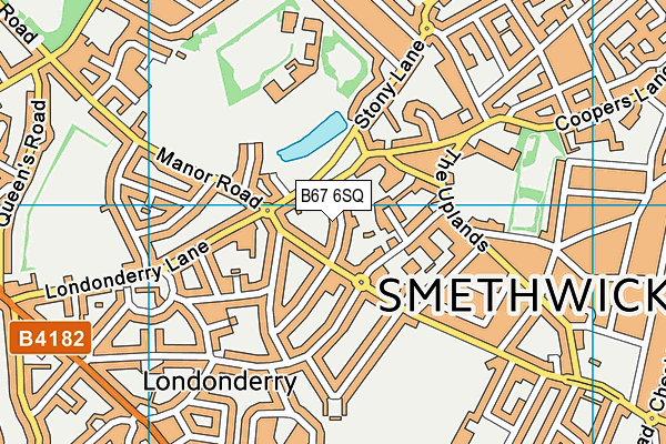 B67 6SQ map - OS VectorMap District (Ordnance Survey)