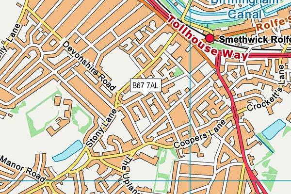 B67 7AL map - OS VectorMap District (Ordnance Survey)