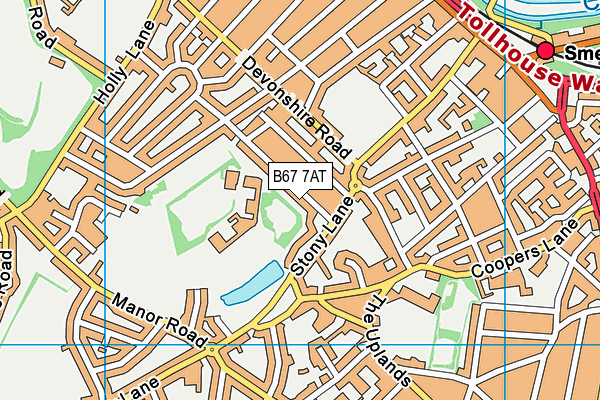 Devonshire Junior Academy map (B67 7AT) - OS VectorMap District (Ordnance Survey)