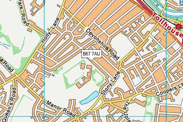 B67 7AU map - OS VectorMap District (Ordnance Survey)