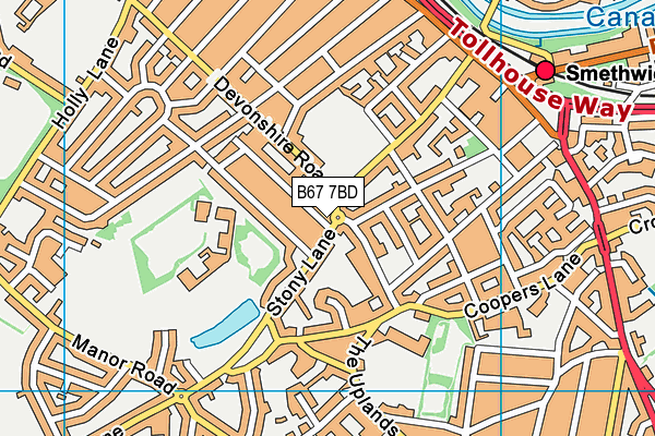 B67 7BD map - OS VectorMap District (Ordnance Survey)