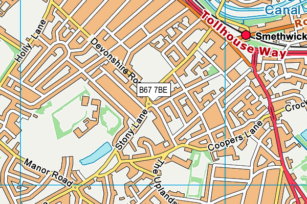 B67 7BE map - OS VectorMap District (Ordnance Survey)