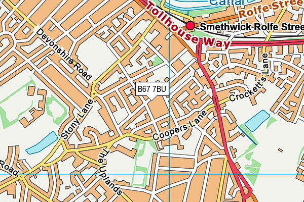 B67 7BU map - OS VectorMap District (Ordnance Survey)