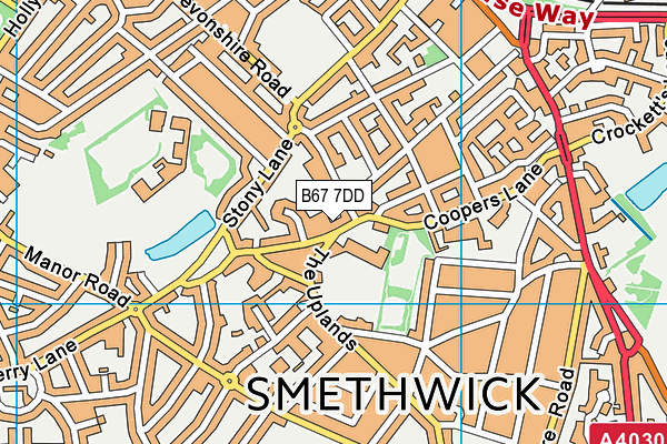 B67 7DD map - OS VectorMap District (Ordnance Survey)