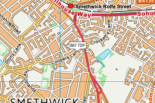 B67 7DP map - OS VectorMap District (Ordnance Survey)