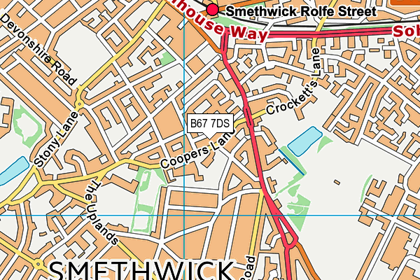 B67 7DS map - OS VectorMap District (Ordnance Survey)