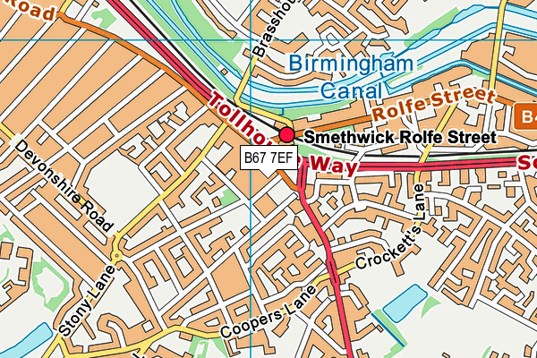 B67 7EF map - OS VectorMap District (Ordnance Survey)