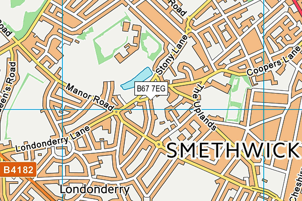 B67 7EG map - OS VectorMap District (Ordnance Survey)