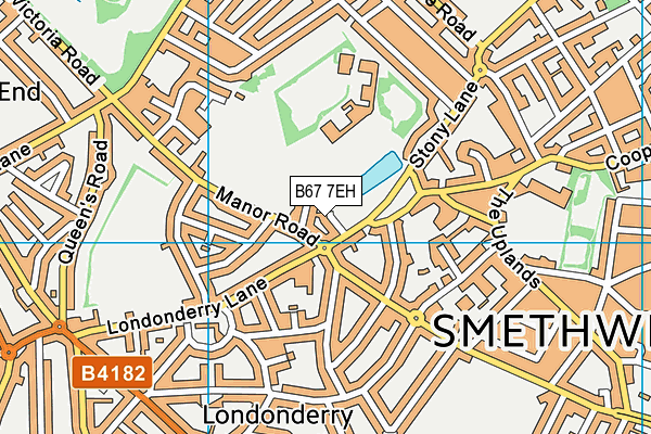 B67 7EH map - OS VectorMap District (Ordnance Survey)