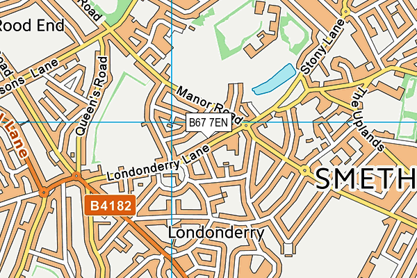 B67 7EN map - OS VectorMap District (Ordnance Survey)