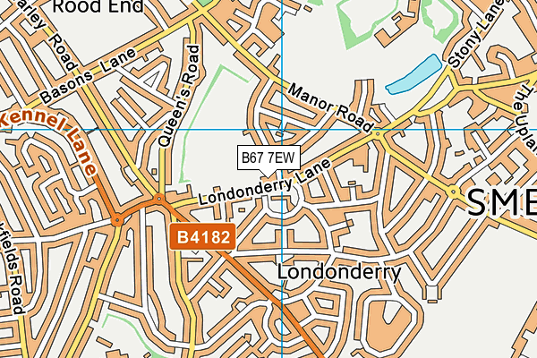 B67 7EW map - OS VectorMap District (Ordnance Survey)