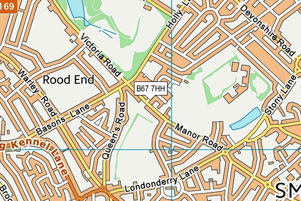 B67 7HH map - OS VectorMap District (Ordnance Survey)