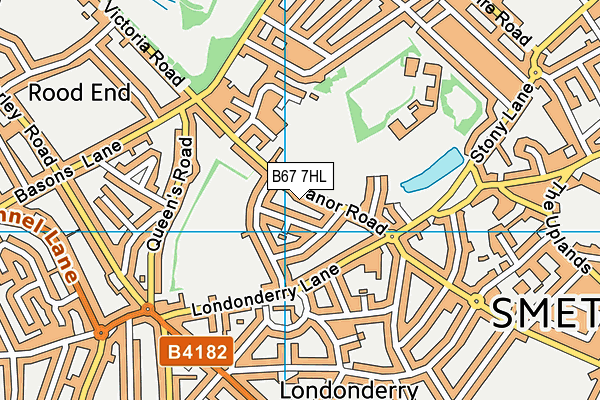 B67 7HL map - OS VectorMap District (Ordnance Survey)