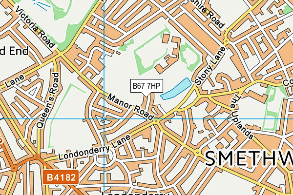 B67 7HP map - OS VectorMap District (Ordnance Survey)