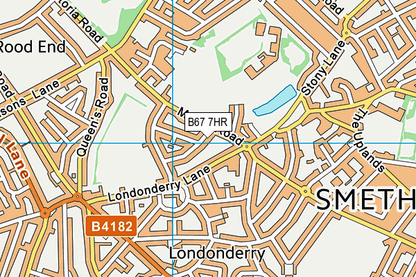 B67 7HR map - OS VectorMap District (Ordnance Survey)