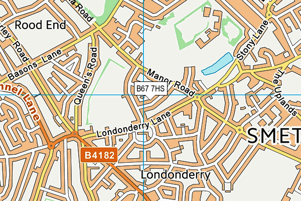 B67 7HS map - OS VectorMap District (Ordnance Survey)