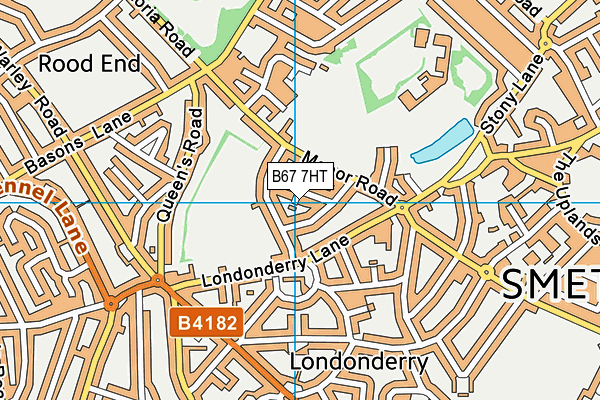 B67 7HT map - OS VectorMap District (Ordnance Survey)