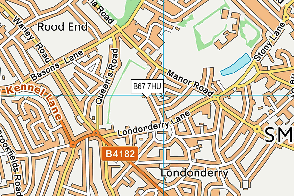 B67 7HU map - OS VectorMap District (Ordnance Survey)