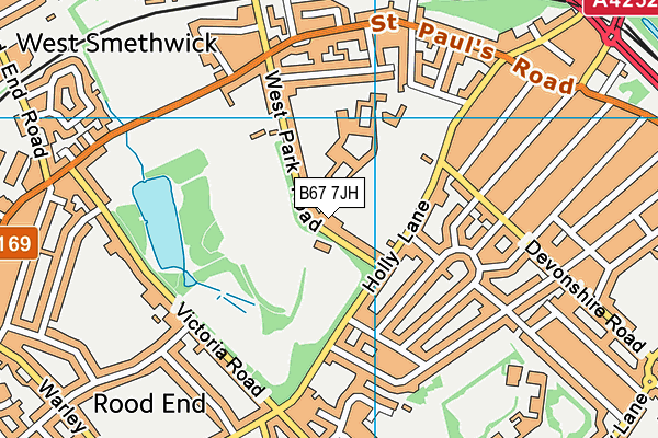 West Smethwick Park map (B67 7JH) - OS VectorMap District (Ordnance Survey)
