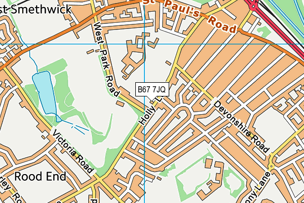 B67 7JQ map - OS VectorMap District (Ordnance Survey)