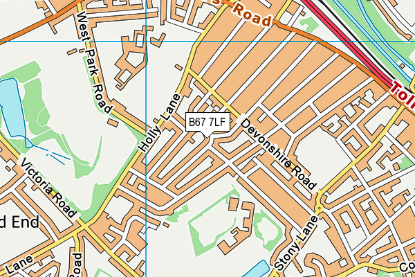 B67 7LF map - OS VectorMap District (Ordnance Survey)