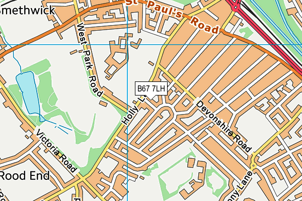 B67 7LH map - OS VectorMap District (Ordnance Survey)