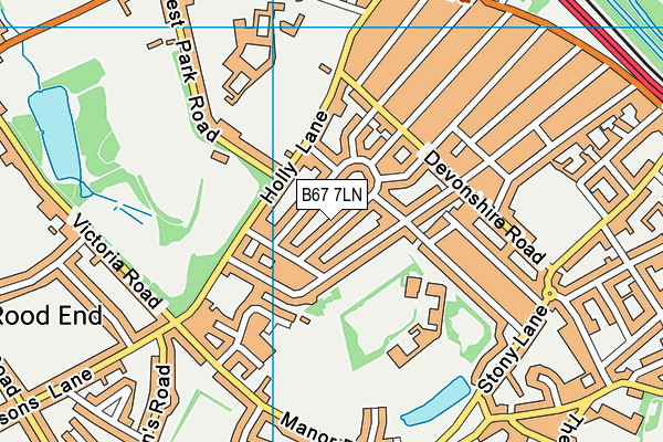 B67 7LN map - OS VectorMap District (Ordnance Survey)
