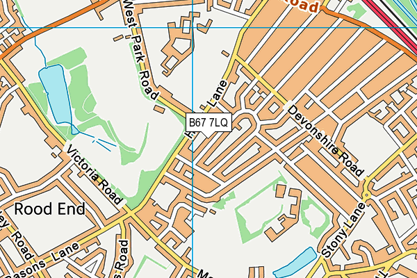 B67 7LQ map - OS VectorMap District (Ordnance Survey)