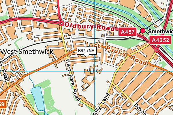 B67 7NA map - OS VectorMap District (Ordnance Survey)