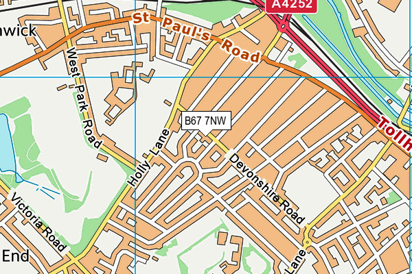 B67 7NW map - OS VectorMap District (Ordnance Survey)