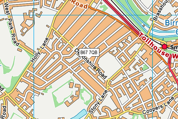 B67 7QB map - OS VectorMap District (Ordnance Survey)