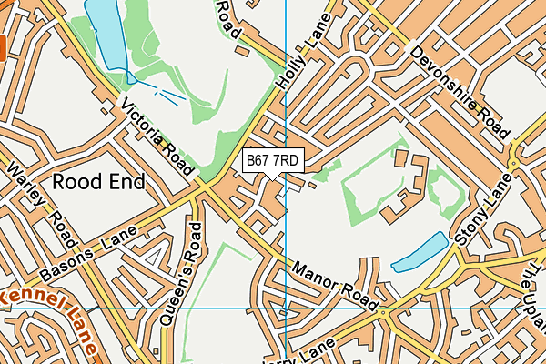 B67 7RD map - OS VectorMap District (Ordnance Survey)