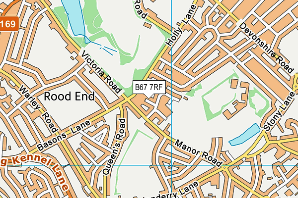 B67 7RF map - OS VectorMap District (Ordnance Survey)