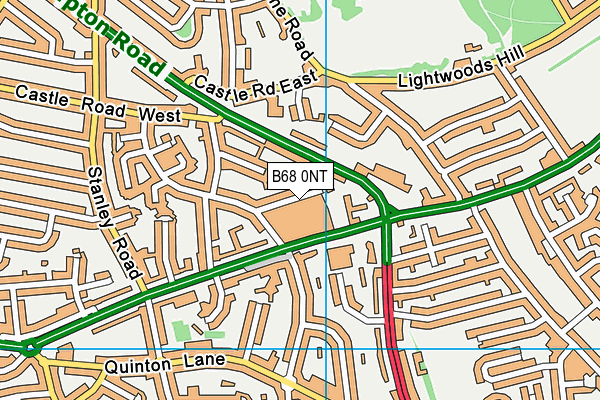 B68 0NT map - OS VectorMap District (Ordnance Survey)