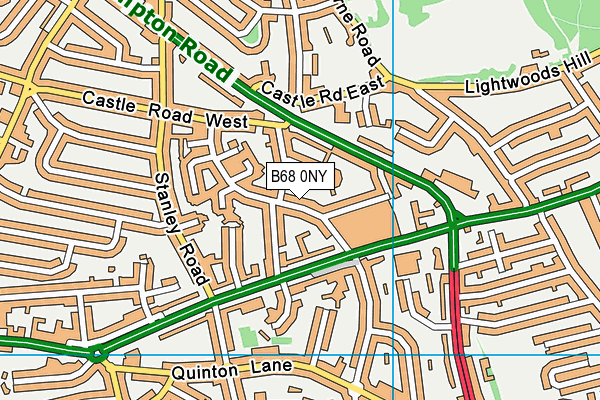 B68 0NY map - OS VectorMap District (Ordnance Survey)