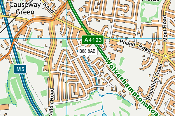 B68 8AB map - OS VectorMap District (Ordnance Survey)