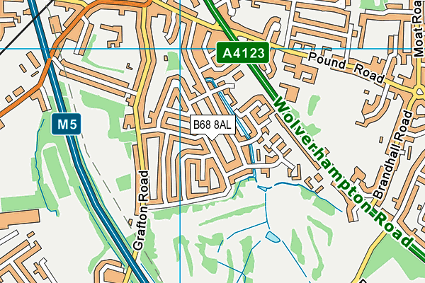 B68 8AL map - OS VectorMap District (Ordnance Survey)