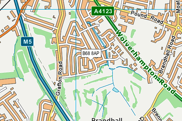 B68 8AP map - OS VectorMap District (Ordnance Survey)