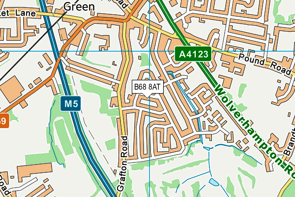 B68 8AT map - OS VectorMap District (Ordnance Survey)