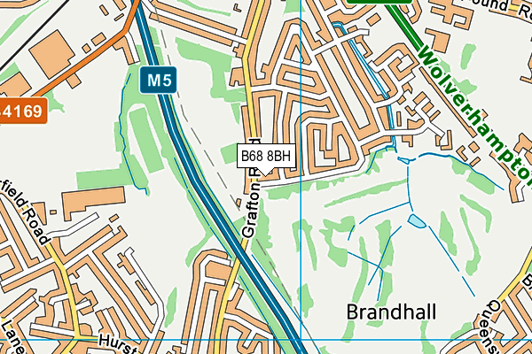 B68 8BH map - OS VectorMap District (Ordnance Survey)