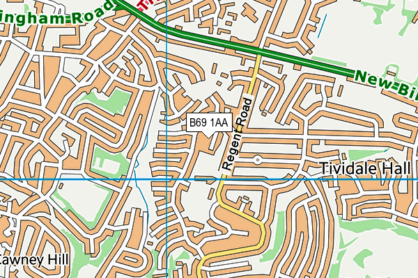 B69 1AA map - OS VectorMap District (Ordnance Survey)