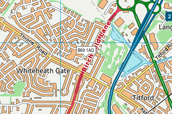 B69 1AQ map - OS VectorMap District (Ordnance Survey)