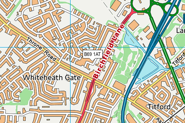 B69 1AT map - OS VectorMap District (Ordnance Survey)