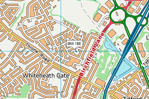 B69 1BE map - OS VectorMap District (Ordnance Survey)