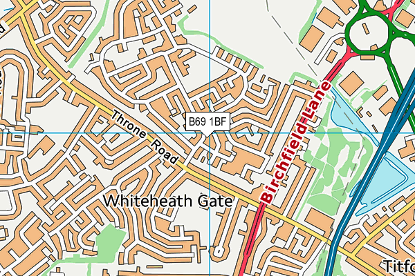 B69 1BF map - OS VectorMap District (Ordnance Survey)