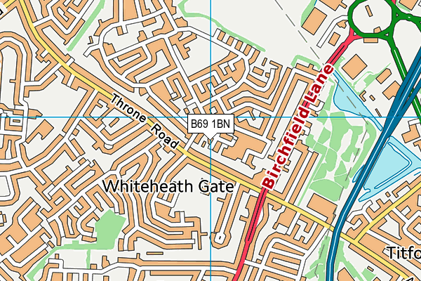 B69 1BN map - OS VectorMap District (Ordnance Survey)