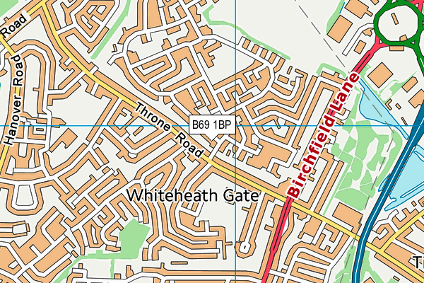 B69 1BP map - OS VectorMap District (Ordnance Survey)