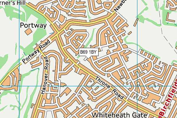 B69 1BY map - OS VectorMap District (Ordnance Survey)