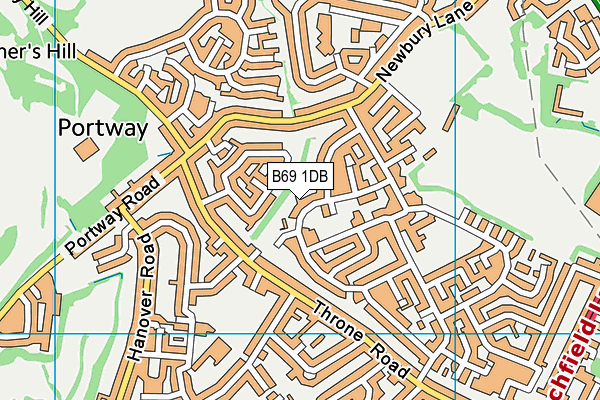 B69 1DB map - OS VectorMap District (Ordnance Survey)