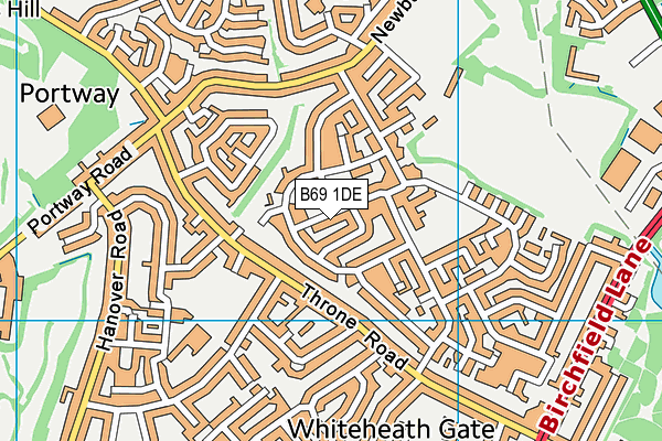 B69 1DE map - OS VectorMap District (Ordnance Survey)